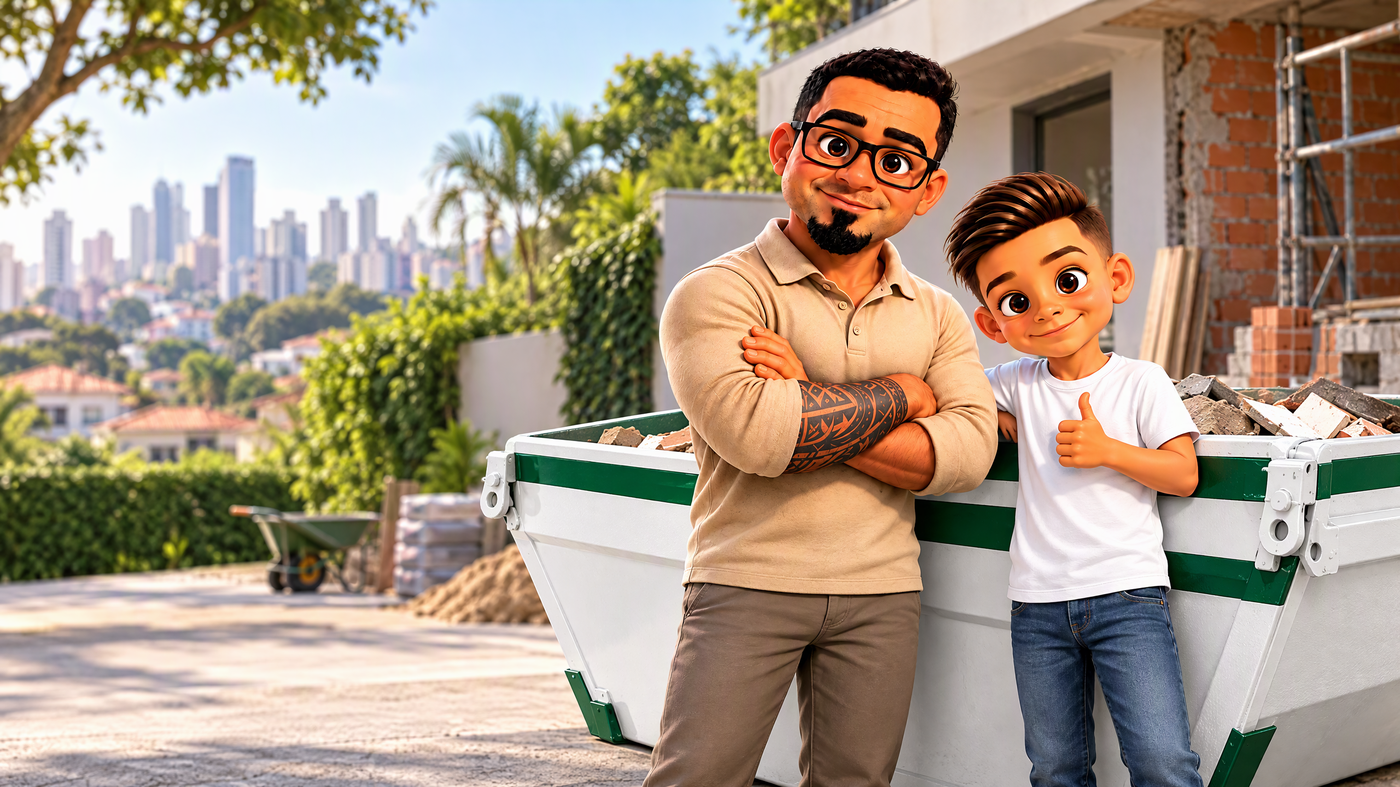 Pai e filho juntos — Correia Caçambas